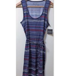 Eddie Bauer Women's Blue Knit Print Tank Dress